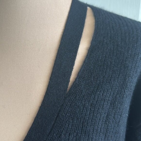 360 CASHMERE ​Cecile Cutout Cashmere Cardigan Black , Sz.M - Picture 5 of 11